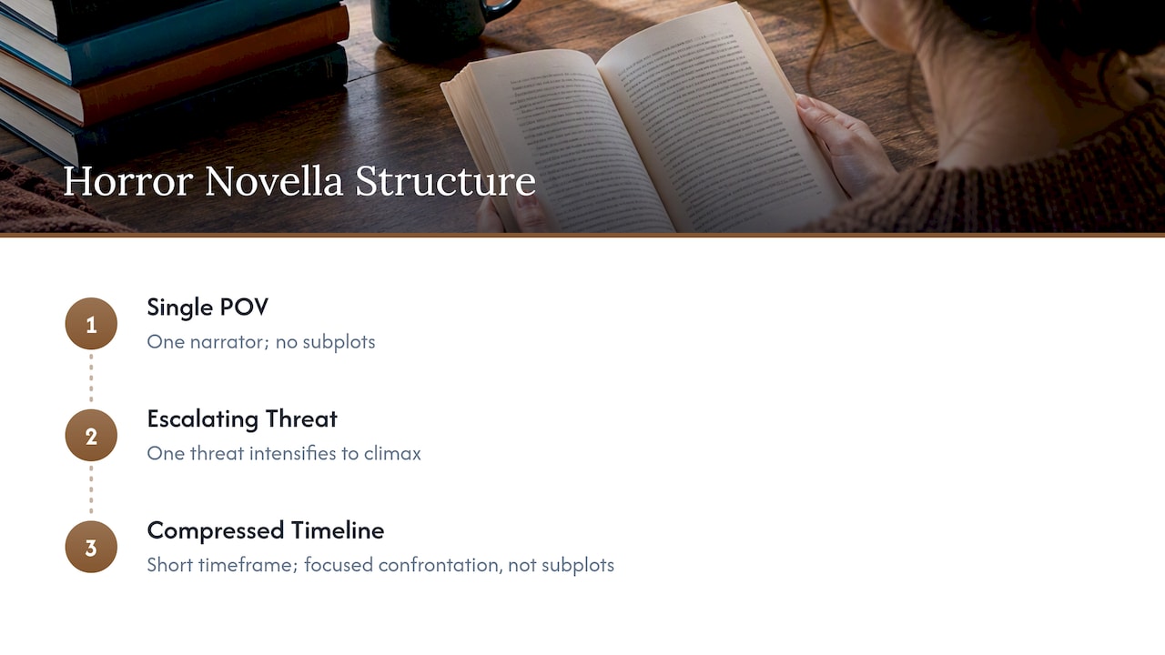 Three-part horror novella plot structure