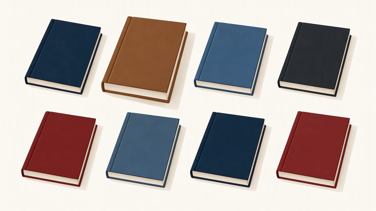 Eight starter books arranged for comparison